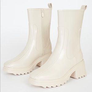 Nude boots Chloe style mid calf boots size 7